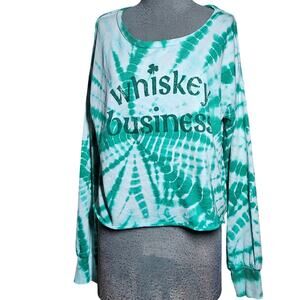 Green Tie Dye Whiskey Business Oversize Size Large